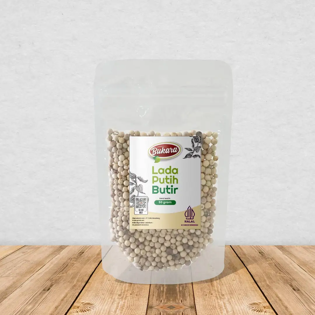 Lada Putih Butir Pouch 50 gr