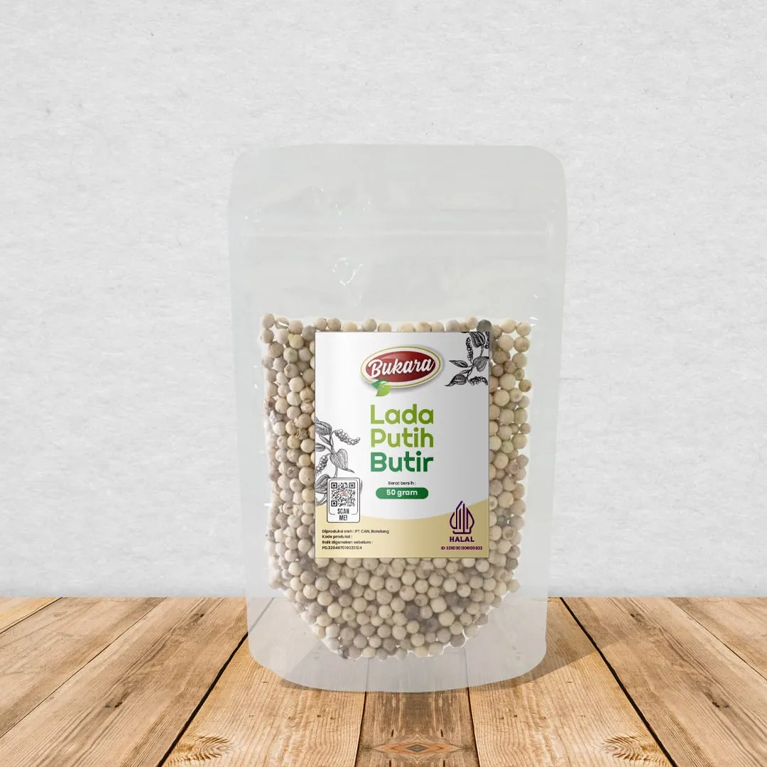 Lada Putih Butir Pouch 50 gr