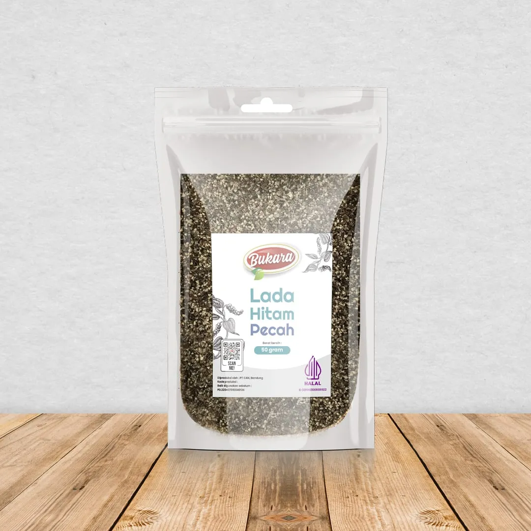 Lada Hitam Pecah Pouch 50 gr