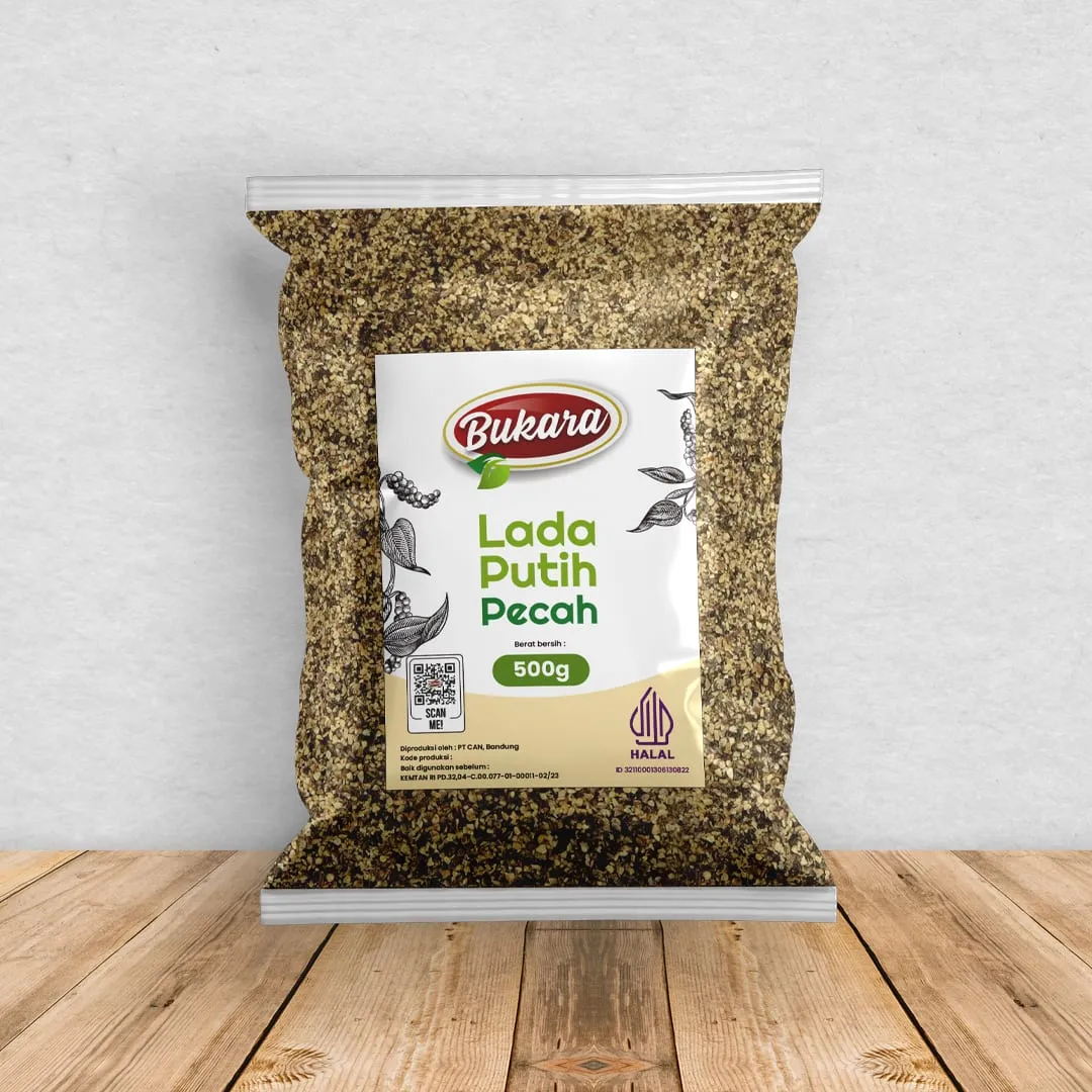 Lada Putih Pecah Plastik 500 g